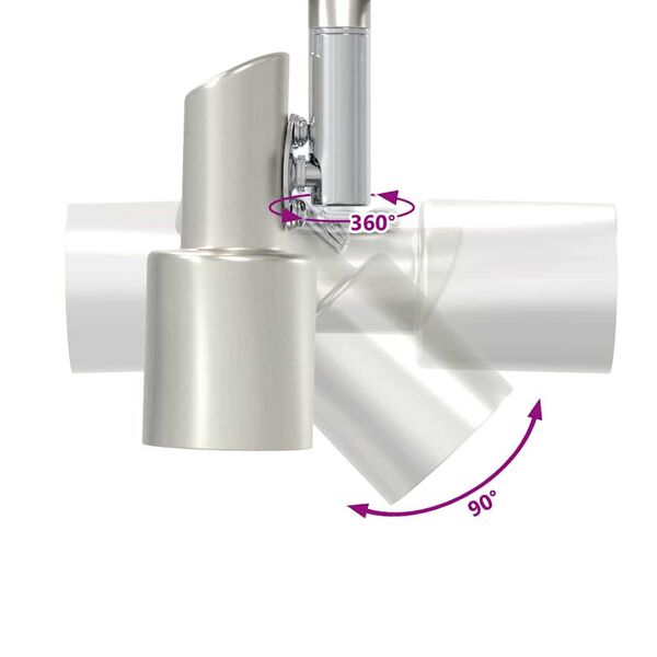 vidaXL Σποτ οροφής Βουρτσισμένο Νίκελ 176.5 x 9.5 x 14 εκ Ατσάλι
