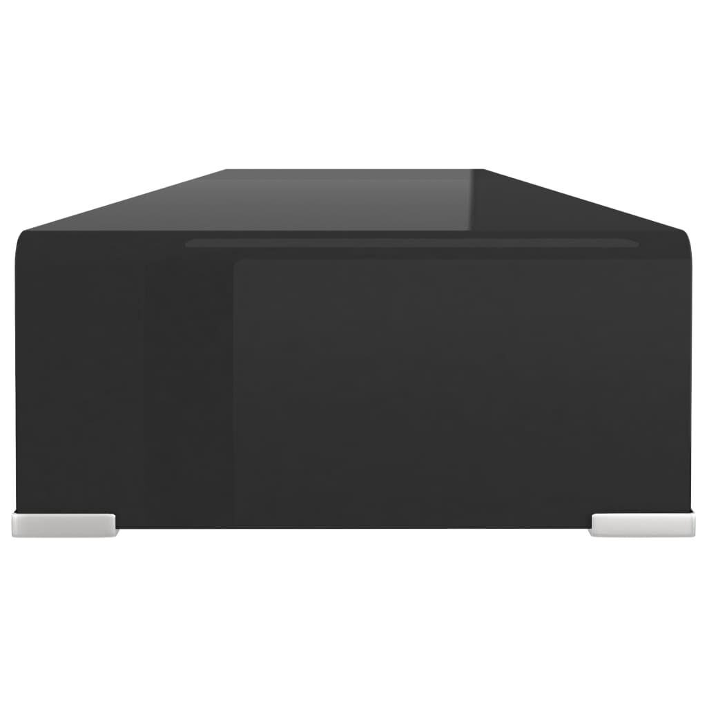 vidaXL Βάση Τηλεόρασης/Οθόνης Μαύρη 100 x 30 x 13 εκ. Γυάλινη
