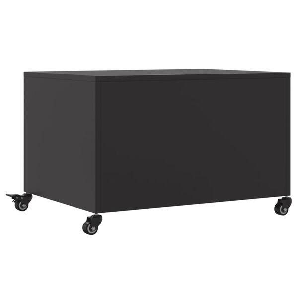 vidaXL Τραπεζάκι Σαλονιού Μαύρο 68x50x43,5 εκ. από Ατσάλι