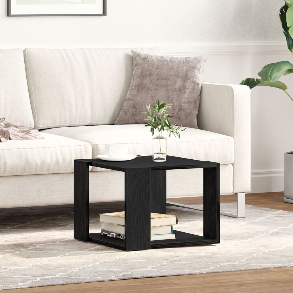 vidaXL Τραπεζάκι Καφέ Μαύρο δρυς 40x40x30 εκ. Κατασκευασμένο ξύλο