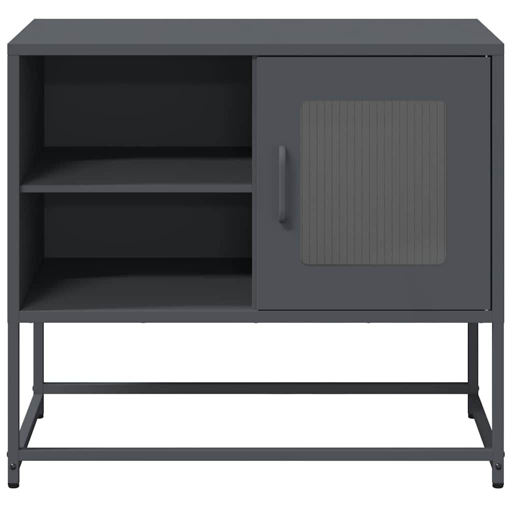 vidaXL Έπιπλο Τηλεόρασης Ανθρακί 68x39x60,5 εκ. από Χάλυβα