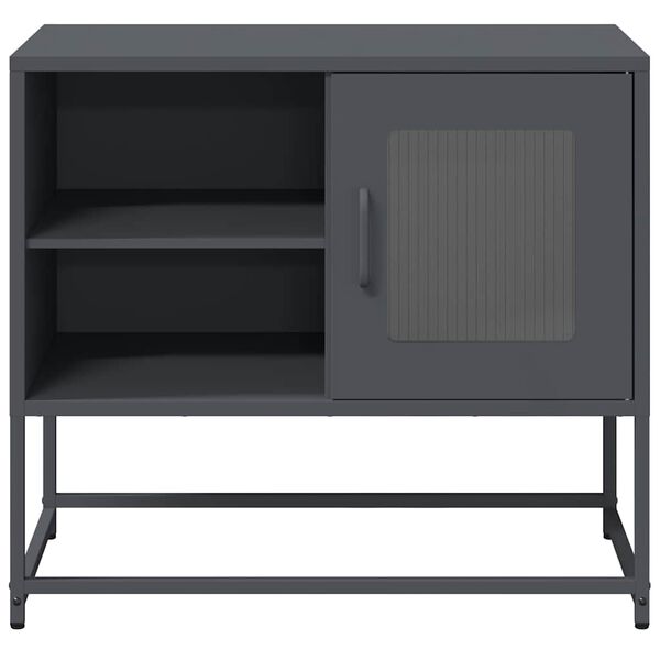 vidaXL Έπιπλο Τηλεόρασης Ανθρακί 68x39x60,5 εκ. από Χάλυβα
