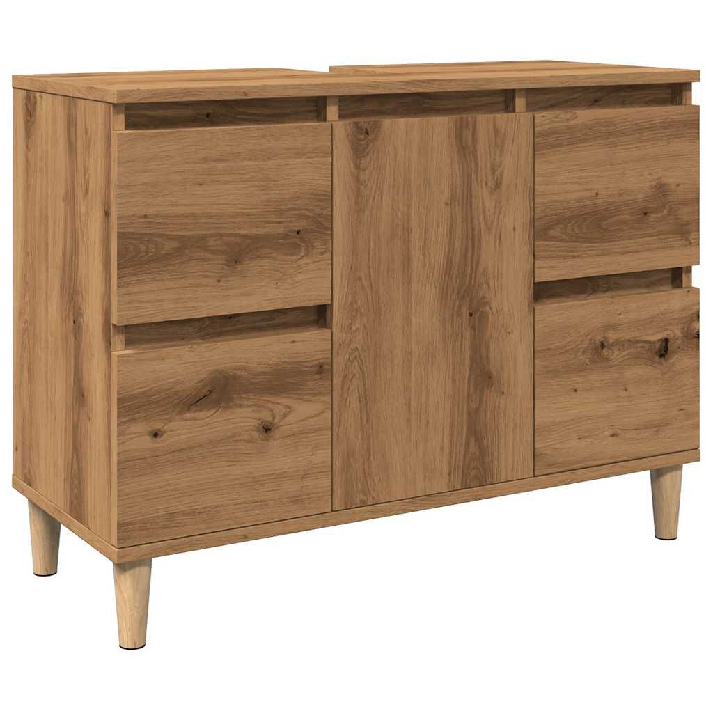 vidaXL Ντουλάπι Νιπτήρα τεχνίτης Δρυς 80 x 33 x 60 εκ.