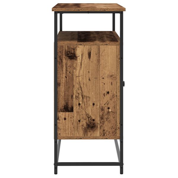 vidaXL Μπουφές Παλιού Ξύλου 100x35x80 εκ. Κατασκευασμένο από MDF και Ψηλό Μέταλλο