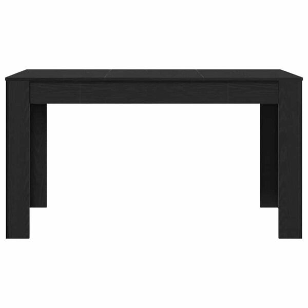 vidaXL Τραπεζαρία Μαύρη δρυς 140 x 74.5 x 76 εκ. Επεξεργασμένο ξύλο