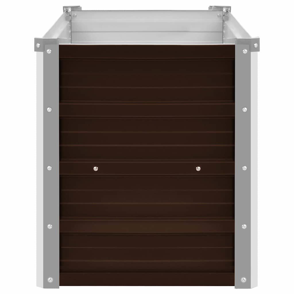 vidaXL Ζαρντινιέρα Υπερυψωμένη Καφέ 160x40x45 εκ. Γαλβανισμ. Χάλυβας