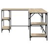 vidaXL Γραφείο Sonoma Δρυς 139 x 139 x 75 εκ. από Επεξεργασμένο Ξύλο