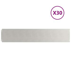 vidaXL Περιφράξεις γκαζόν 30 τεμάχια 20x103 cm από ανοξείδωτο ατσάλι