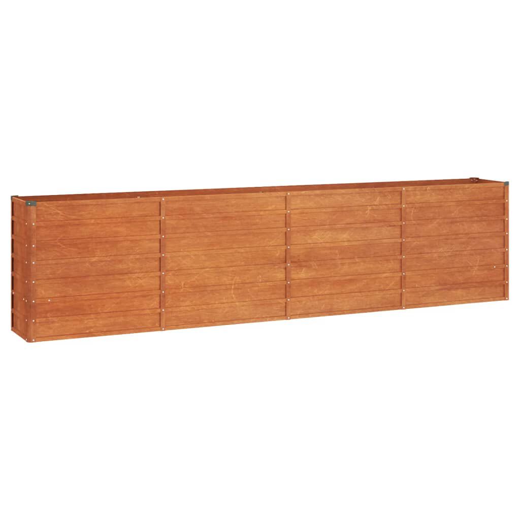 vidaXL Ζαρντινιέρα Σκουριασμένο 320x40x77 εκ. Ατσάλι Σκληρυθέν Αέρα