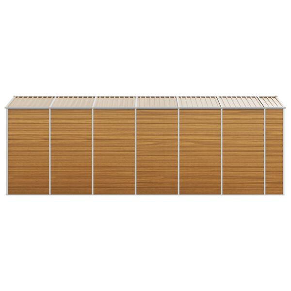 vidaXL Αποθήκη Κήπου Ανοιχτό Καφέ 191x555x198 εκ. Γαλβανισμένο Ατσάλι