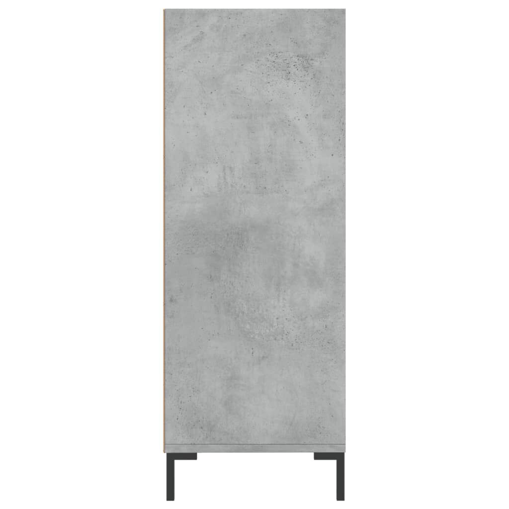 vidaXL Βιβλιοθήκη Γκρι Σκυροδέματος 69,5 x 32,5 x 90 εκ. Επεξεργ. Ξύλο