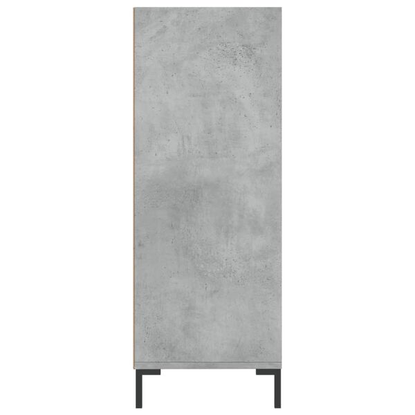 vidaXL Βιβλιοθήκη Γκρι Σκυροδέματος 69,5 x 32,5 x 90 εκ. Επεξεργ. Ξύλο