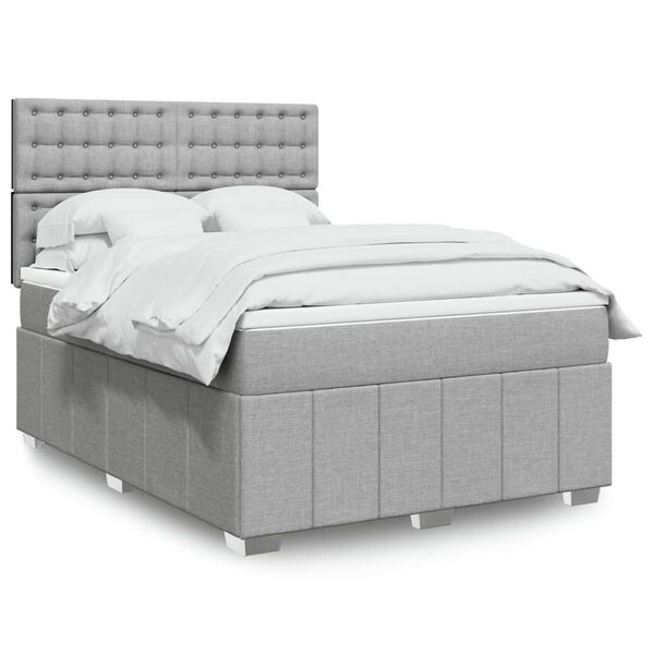 vidaXL &Kappa;&rho;&epsilon;&beta;ά&tau;&iota; Boxspring &mu;&epsilon; &Sigma;&tau;&rho;ώ&mu;&alpha; &Alpha;&nu;&omicron;&iota;&chi;&tau;ό &Gamma;&kappa;&rho;&iota; 140x200 &epsilon;&kappa;. &Upsilon;&phi;&alpha;&sigma;&mu;ά&tau;&iota;&nu;&omicron;