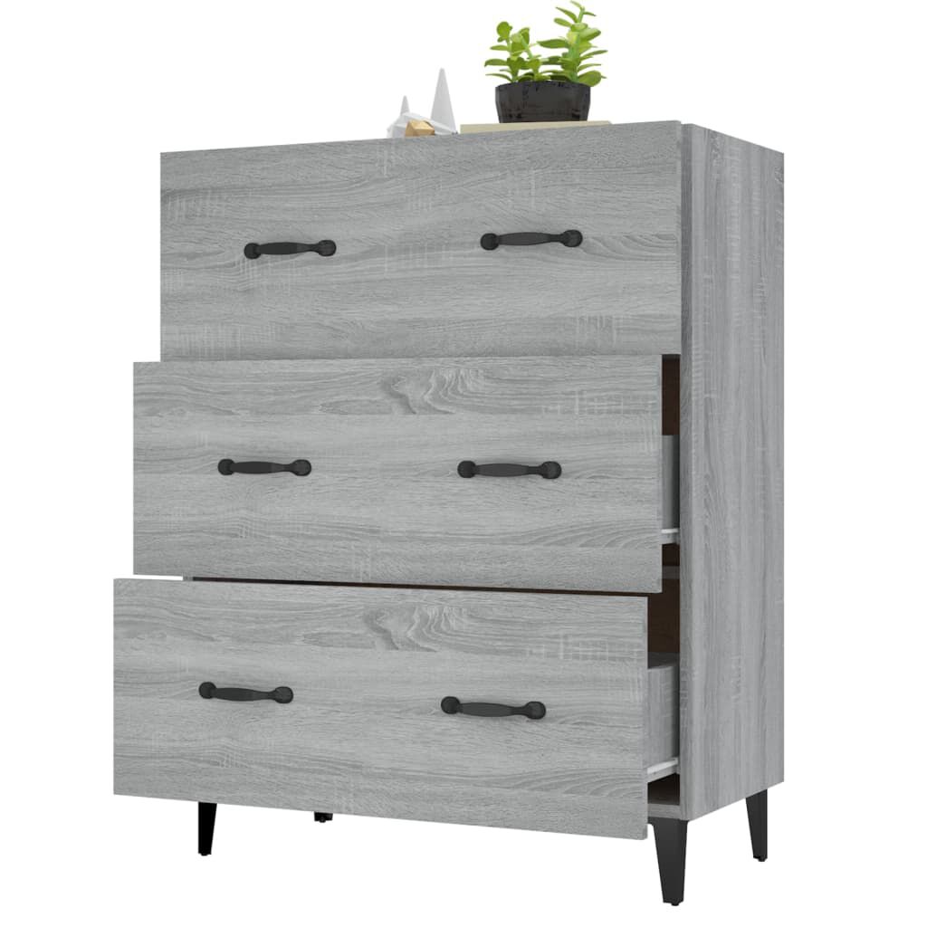 vidaXL Ντουλάπι Γκρι Sonoma 69,5 x 34 x 90 εκ. από Επεξεργασμένο Ξύλο