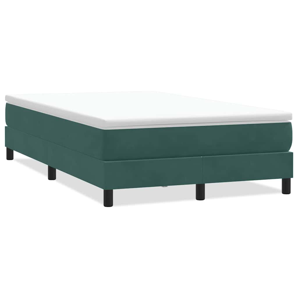 vidaXL Box Spring κρεβάτι χωρίς στρώμα σκούρο πράσινο 120x220cm