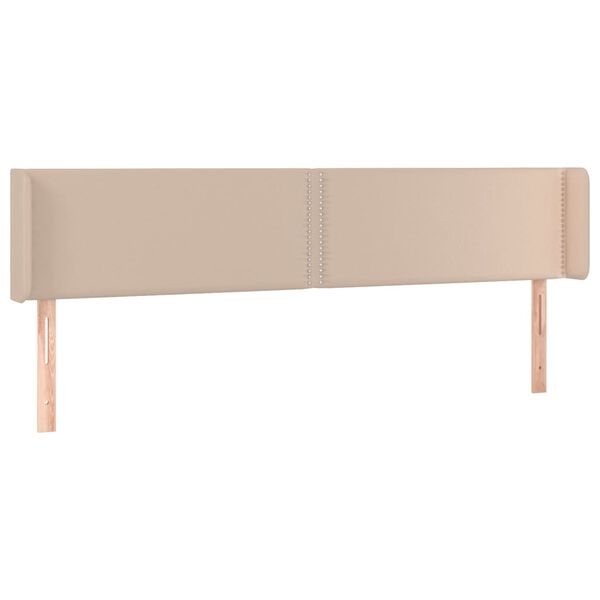 vidaXL Κεφαλάρι με Πτερύγια Καπουτσίνο 203x16x78/88εκ. Συνθετικό Δέρμα