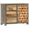 vidaXL Ντουλάπι με Συρτάρια Γκρι 75 x 30 x 60 εκ. Μασίφ Ξύλο Μάνγκο