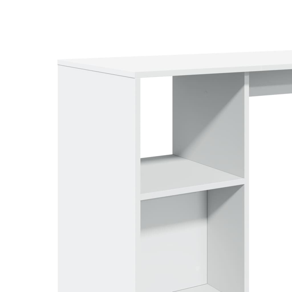 vidaXL Τραπέζι Κονσόλα με Ράφι Λευκό 124x46x103,5 εκ. Επεξεργ. Ξύλο