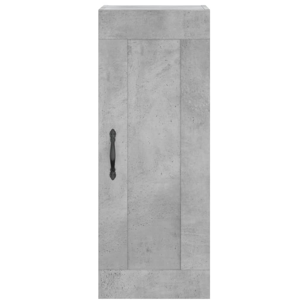vidaXL Ντουλάπι Τοίχου Γκρι Σκυροδέματος 34,5x34x90 εκ. Επεξεργ. Ξύλο