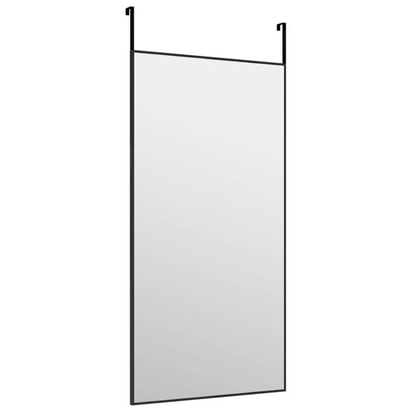 vidaXL Καθρέπτης Πόρτας Μαύρος 40x80 εκ. από Γυαλί και Αλουμίνιο