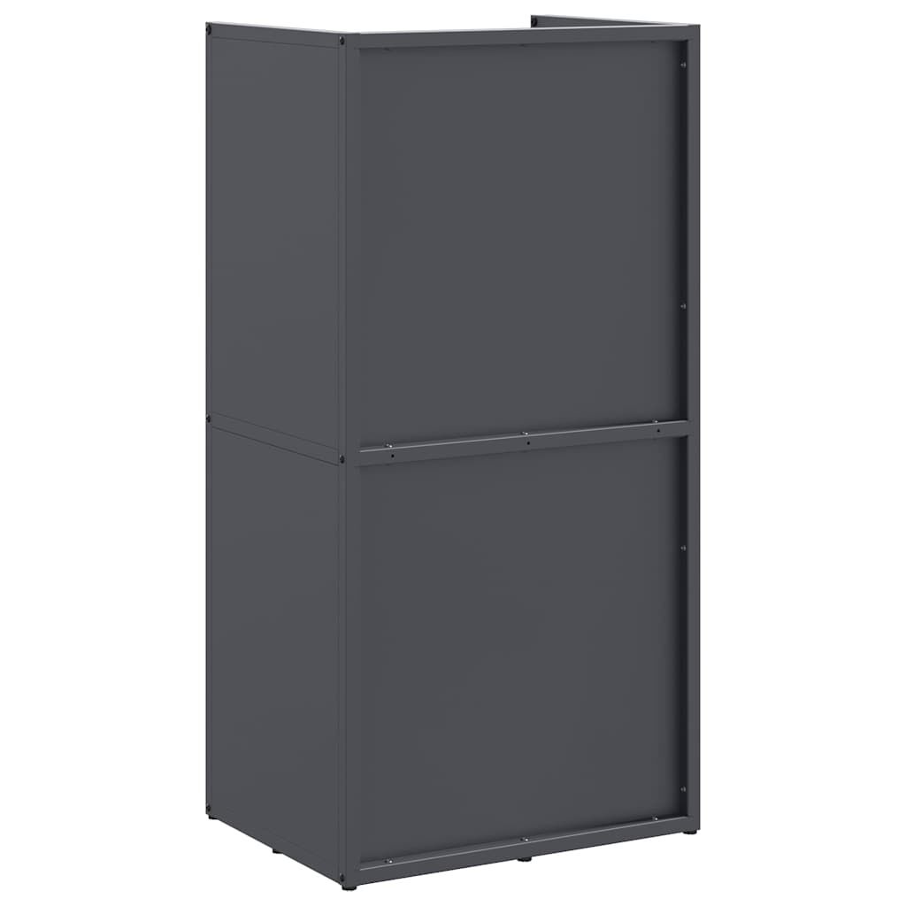 vidaXL Ράφι Καυσόξυλων Ανθρακί 40x30x80 εκ. Χάλυβας ψυχρής έλασης