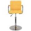 vidaXL Καρέκλα Τραπεζαρίας Κίτρινη Υφασμάτινη