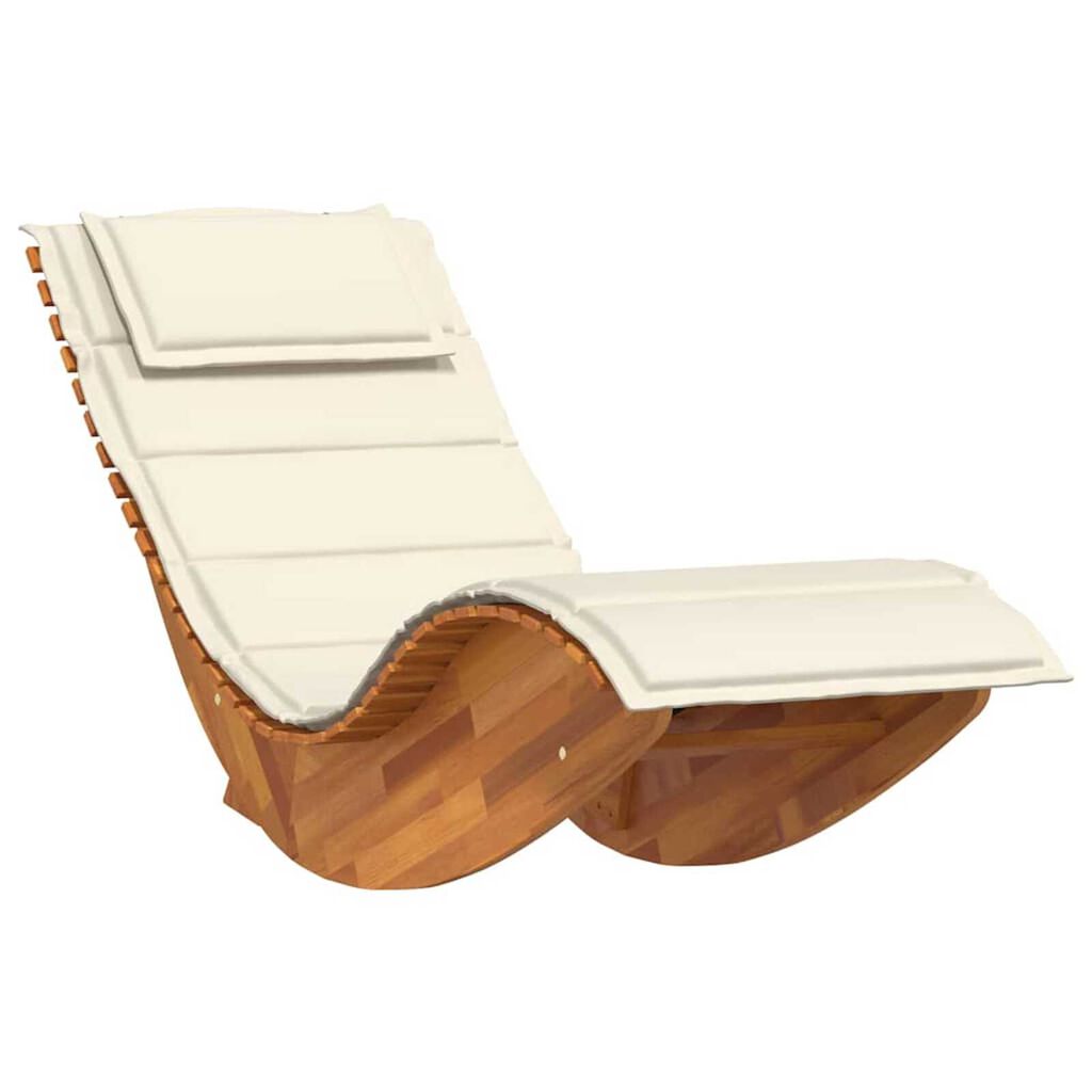 vidaXL Ξαπλώστρα 2 pcs Καφέ 60 x 154 x 74εκ Μασίφ ξύλο ακακίας