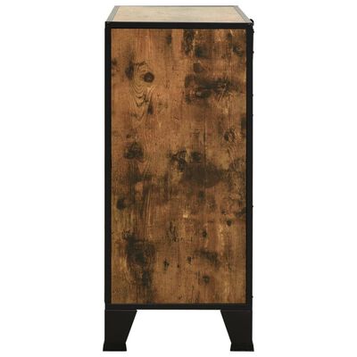 vidaXL Ντουλάπι Αποθήκευσης Ρουστίκ Καφέ 72x36x82 εκ. Μέταλλο / MDF