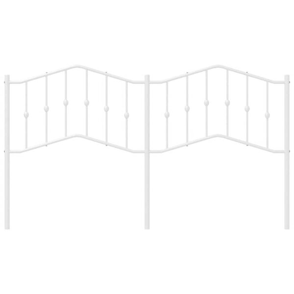 vidaXL Κεφαλάρι Λευκό 180 εκ. Μεταλλικό