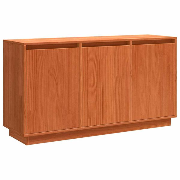 vidaXL Πλαϊνό γραφείο Καφέ 111 x 34 x 60 εκ Μασίφ ξύλο πεύκου