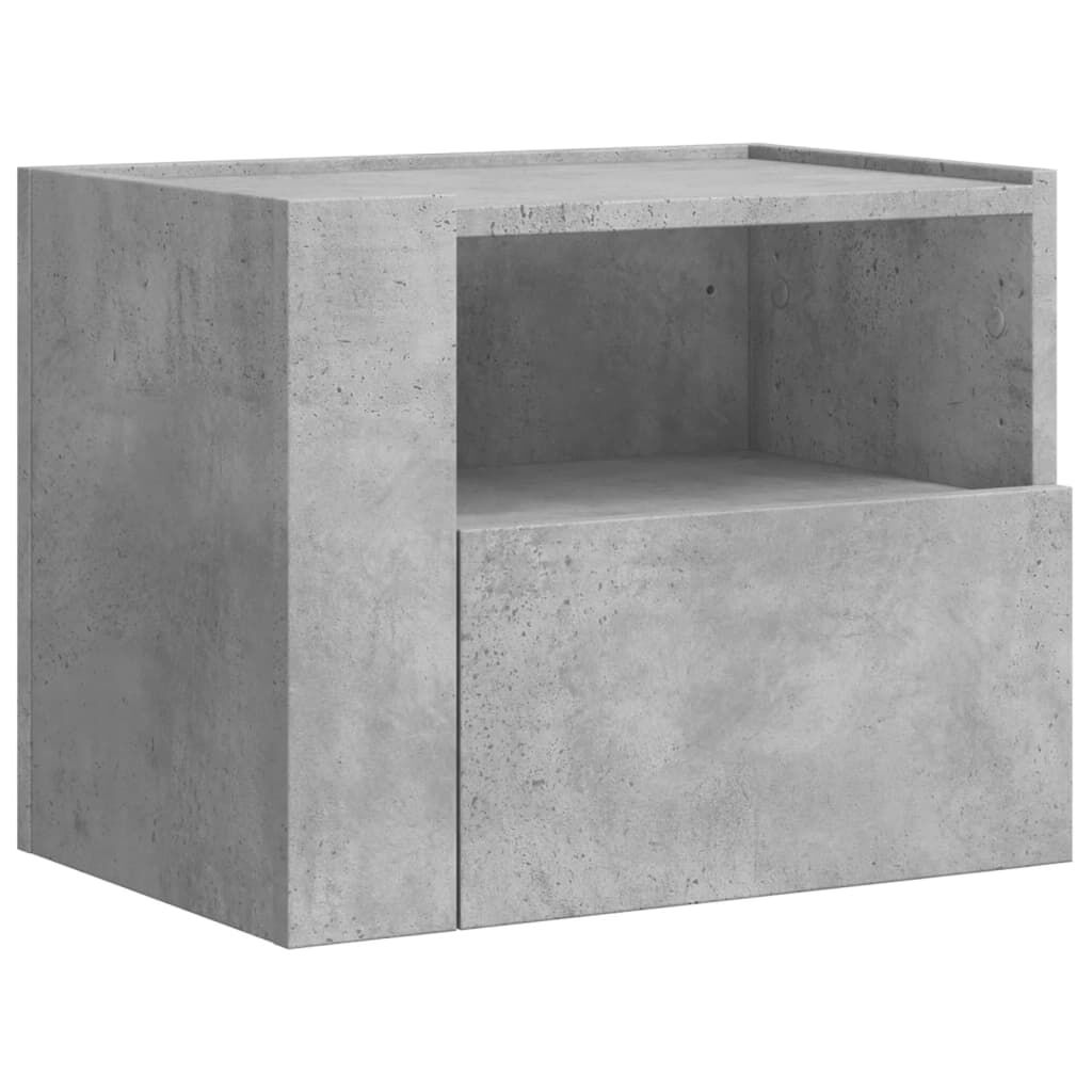 vidaXL Κομοδίνο Επιτοίχιο Γκρι Σκυροδέματος 45x30x35 εκ.