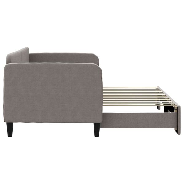 vidaXL Καναπές Κρεβάτι Συρόμενος Taupe 80 x 200 εκ. Υφασμάτινος