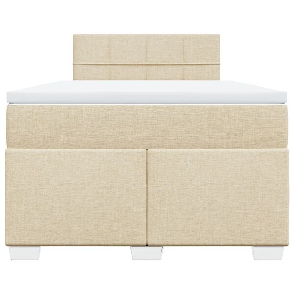 vidaXL &Kappa;&rho;&epsilon;&beta;ά&tau;&iota; Boxspring &mu;&epsilon; &Sigma;&tau;&rho;ώ&mu;&alpha; &Kappa;&rho;&epsilon;&mu; 120x190 &epsilon;&kappa;. &Upsilon;&phi;&alpha;&sigma;&mu;ά&tau;&iota;&nu;&omicron;