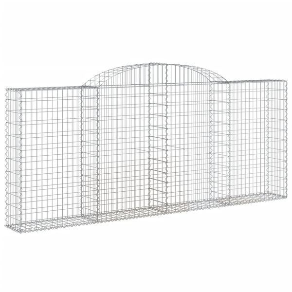 vidaXL Συρματοκιβώτια Τοξωτά 7 τεμ. 300x30x120/140 εκ. Γαλβαν. Ατσάλι