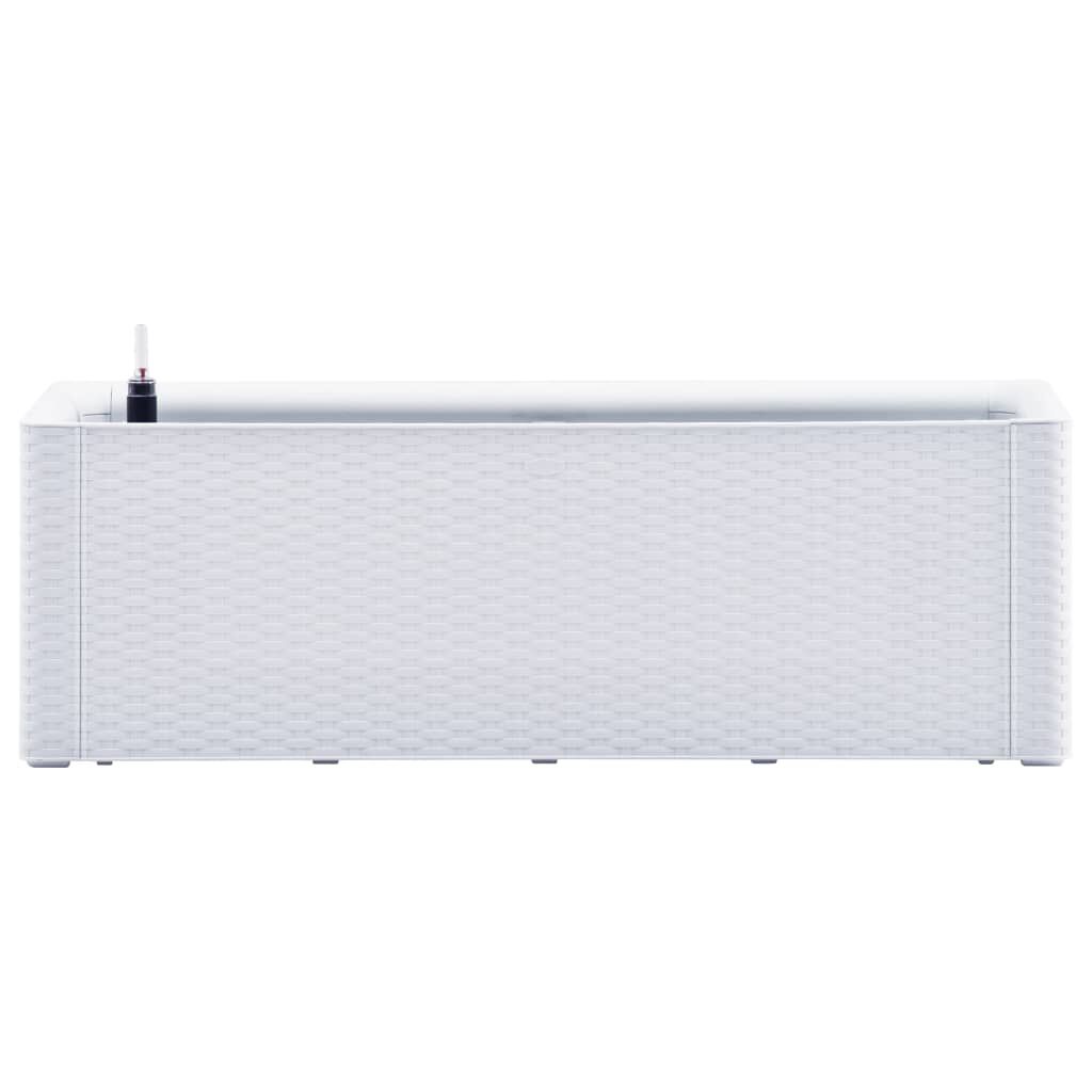vidaXL Ζαρντινιέρα Κήπου Λευκή 100x43x33 εκ. με Αυτόματο Πότισμα