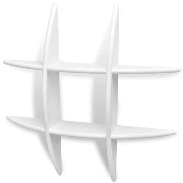 Ράφι Τοίχου για Βιβλία/DVD Άσπρο από MDF