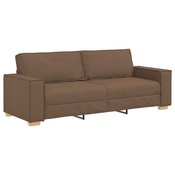 vidaXL Σετ Καναπέ με μαξιλάρι 3 pcs Καφέ 220 x 78 x 84 εκ. ύφασμα