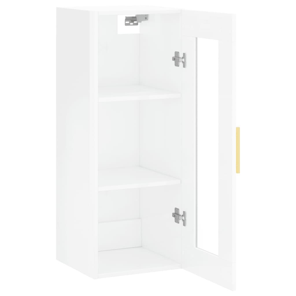 vidaXL Ντουλάπι Τοίχου Γυαλιστερό Λευκό 34,5 x 34 x 90 εκ.