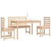 vidaXL Σετ Τραπεζαρίας Κήπου 4 Τεμαχίων από Μασίφ Ξύλο Πεύκου