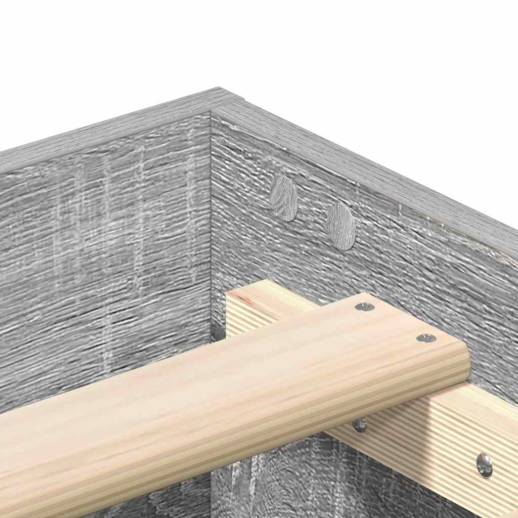 vidaXL Πλαίσιο κρεβατιού χωρίς στρώμα Γκρι Sonoma 100x200 cm