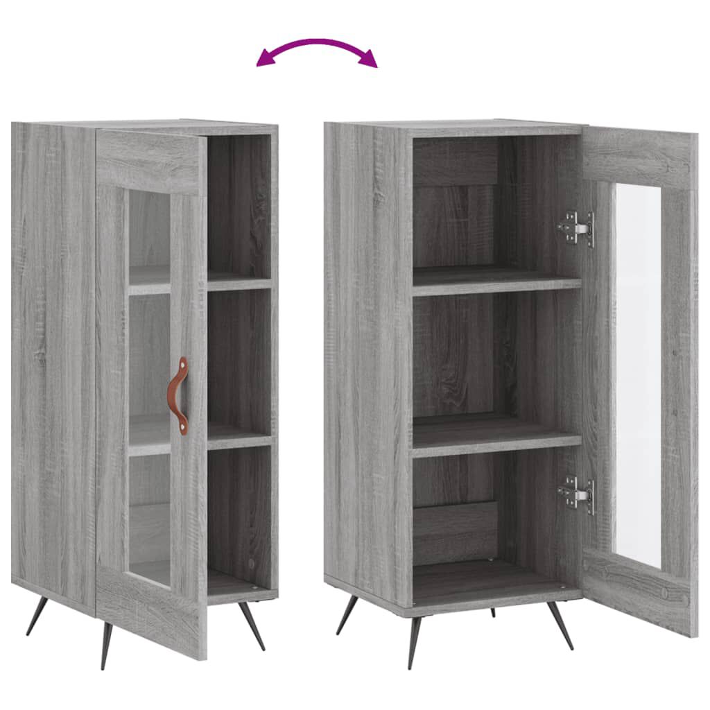 vidaXL Ντουλάπι Γκρι Sonoma 34,5x34x90 εκ. από Επεξεργασμένο Ξύλο