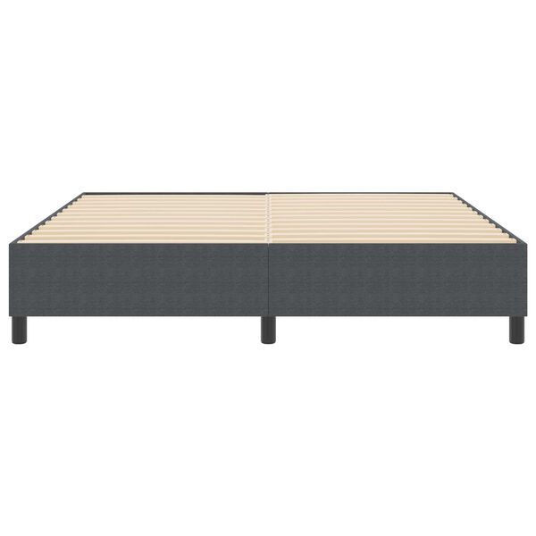 vidaXL Κρεβάτι με ελατήρια Σκούρο γκρι 180 x 200 cm Βελούδο