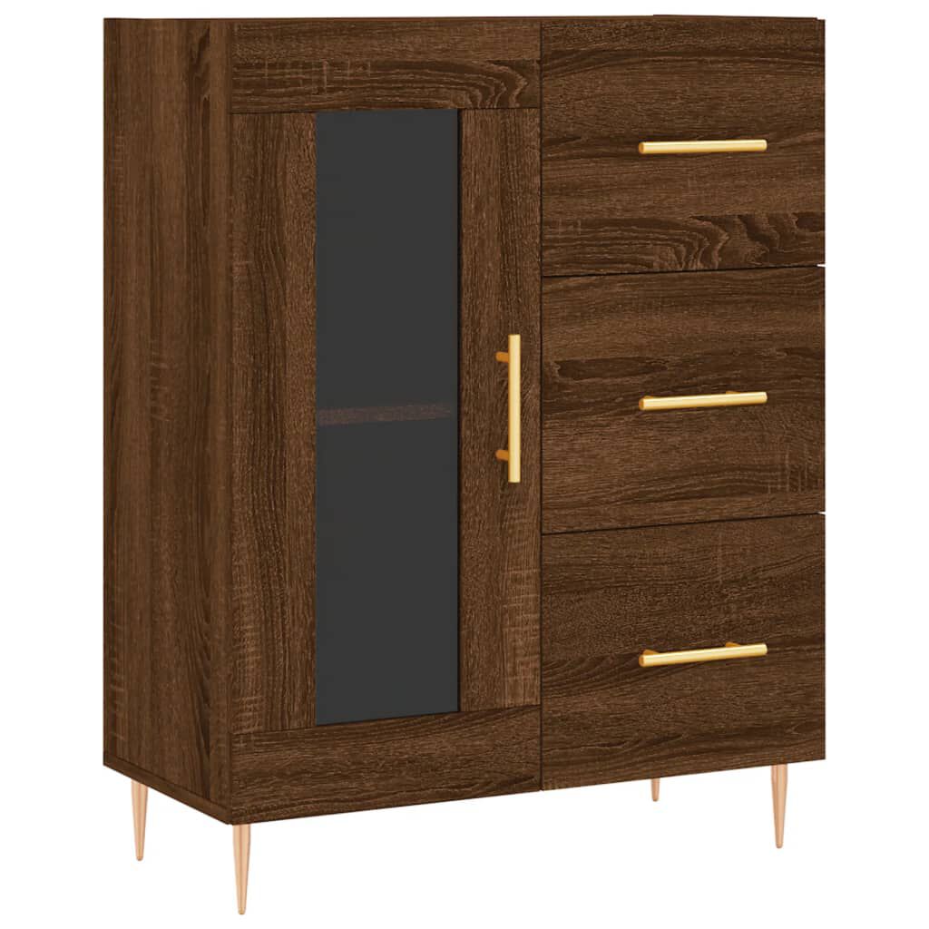 vidaXL Ντουλάπι Καφέ Δρυς 69,5 x 34 x 90 εκ. Επεξεργασμένο Ξύλο