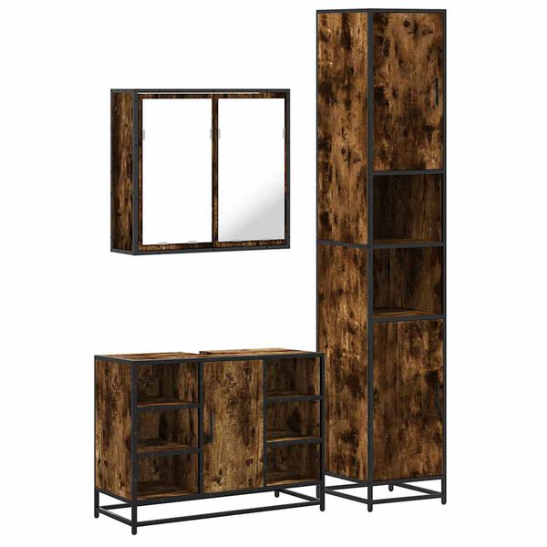 vidaXL &Sigma;&epsilon;&tau; &Epsilon;&pi;ί&pi;&lambda;&omega;&nu; &Mu;&pi;ά&nu;&iota;&omicron;&upsilon; 3 &Tau;&epsilon;&mu;&alpha;&chi;ί&omega;&nu; &Kappa;&alpha;&pi;&nu;&iota;&sigma;&tau;ή &Delta;&rho;&upsilon;&sigmaf; &Epsilon;&pi;&epsilon;&xi;&epsilon;&rho;&gamma;&alpha;&sigma;&mu;έ&nu;&omicron; &Xi;ύ&lambda;&omicron;