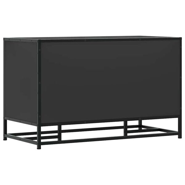 vidaXL Παπουτσοθήκη Μαύρη 84x40x53,5εκ. από Επεξεργασμένο Ξύλο μέταλλο