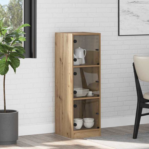 vidaXL Highboard Artisan Oak 35 x 37 x 109 &epsilon;&kappa; &Epsilon;&pi;&epsilon;&xi;&epsilon;&rho;&gamma;&alpha;&sigma;&mu;έ&nu;&omicron; &xi;ύ&lambda;&omicron;