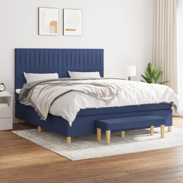 vidaXL &Kappa;&rho;&epsilon;&beta;ά&tau;&iota; Boxspring &mu;&epsilon; &Sigma;&tau;&rho;ώ&mu;&alpha; &Mu;&pi;&lambda;&epsilon; 180x200 &epsilon;&kappa;. &Upsilon;&phi;&alpha;&sigma;&mu;ά&tau;&iota;&nu;&omicron;