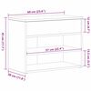 vidaXL Πάγκος για παπούτσια με ράφι Μαύρη δρυς 60 x 30 x 45 cm