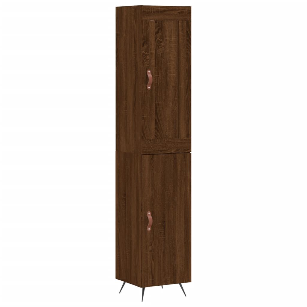 vidaXL Ντουλάπι Καφέ Δρυς 34,5 x 34 x 180 εκ. από Επεξεργασμένο Ξύλο