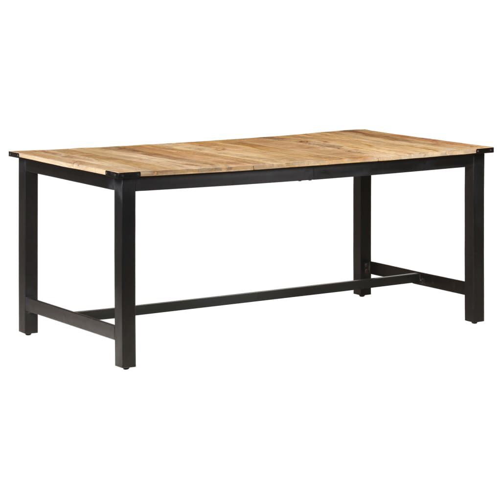 vidaXL Τραπεζαρία 180 x 90 x 76 εκ. από Μασίφ Ακατέργαστο Ξύλο Μάνγκο